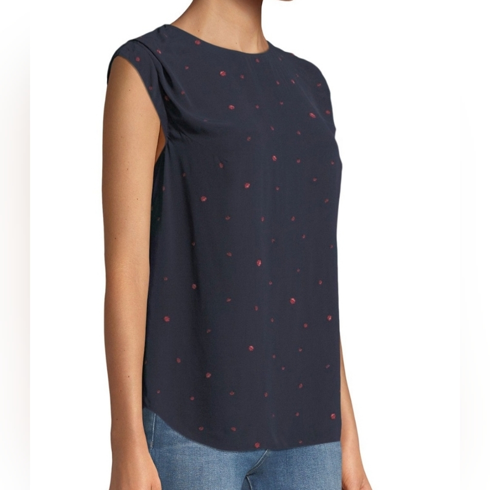 Joie Kelda ladybug silk blouse
